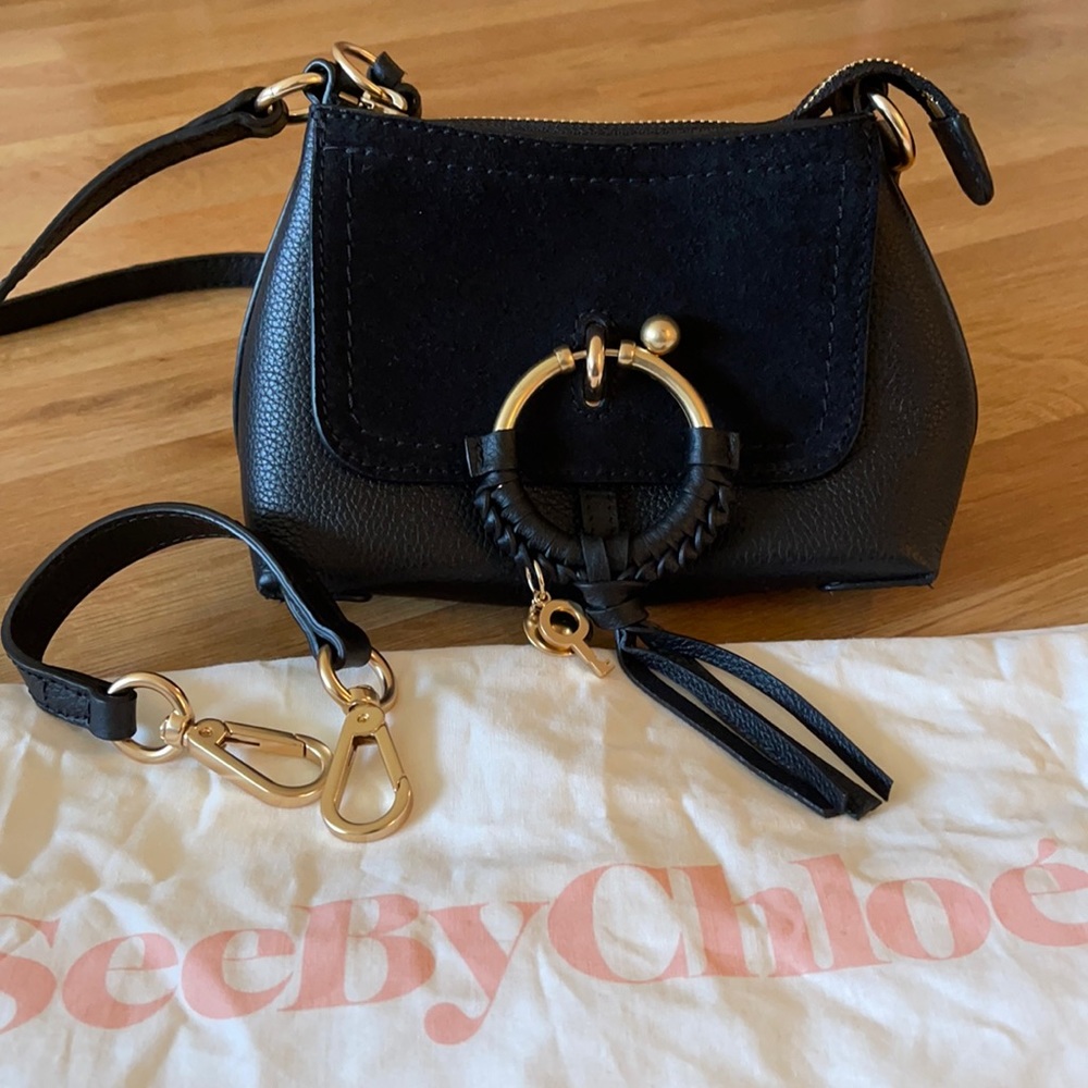 See By Chloe Black and Gold Mini Bag